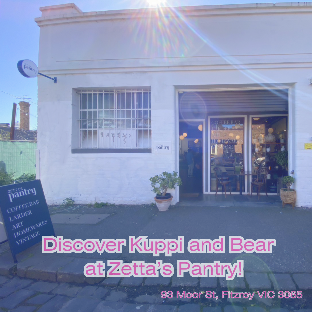Zetta's Pantry Café Interior Kuppi and Bear Handcrafted Earrings