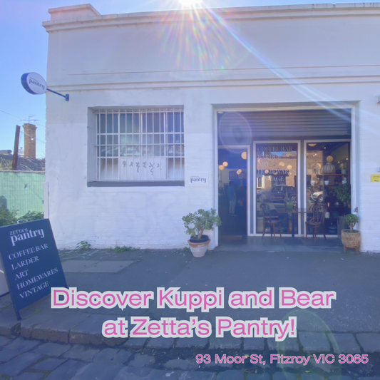 Zetta's Pantry Café Interior Kuppi and Bear Handcrafted Earrings