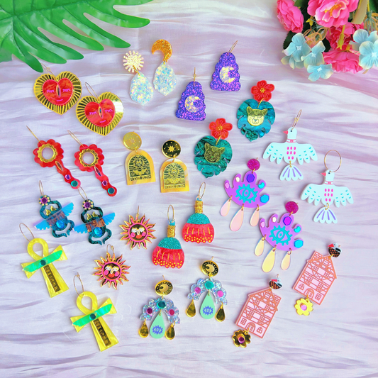 Kuppi and Bear's Vibrant Earrings Collection Melbourne Laser cutting service