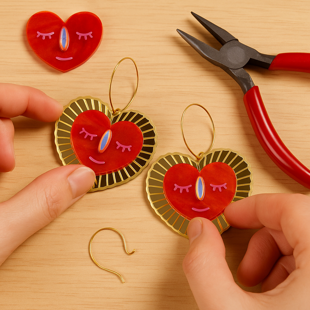 sacred heart earrings