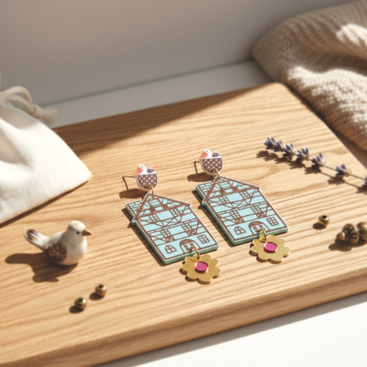 Colmar house earrings Blue