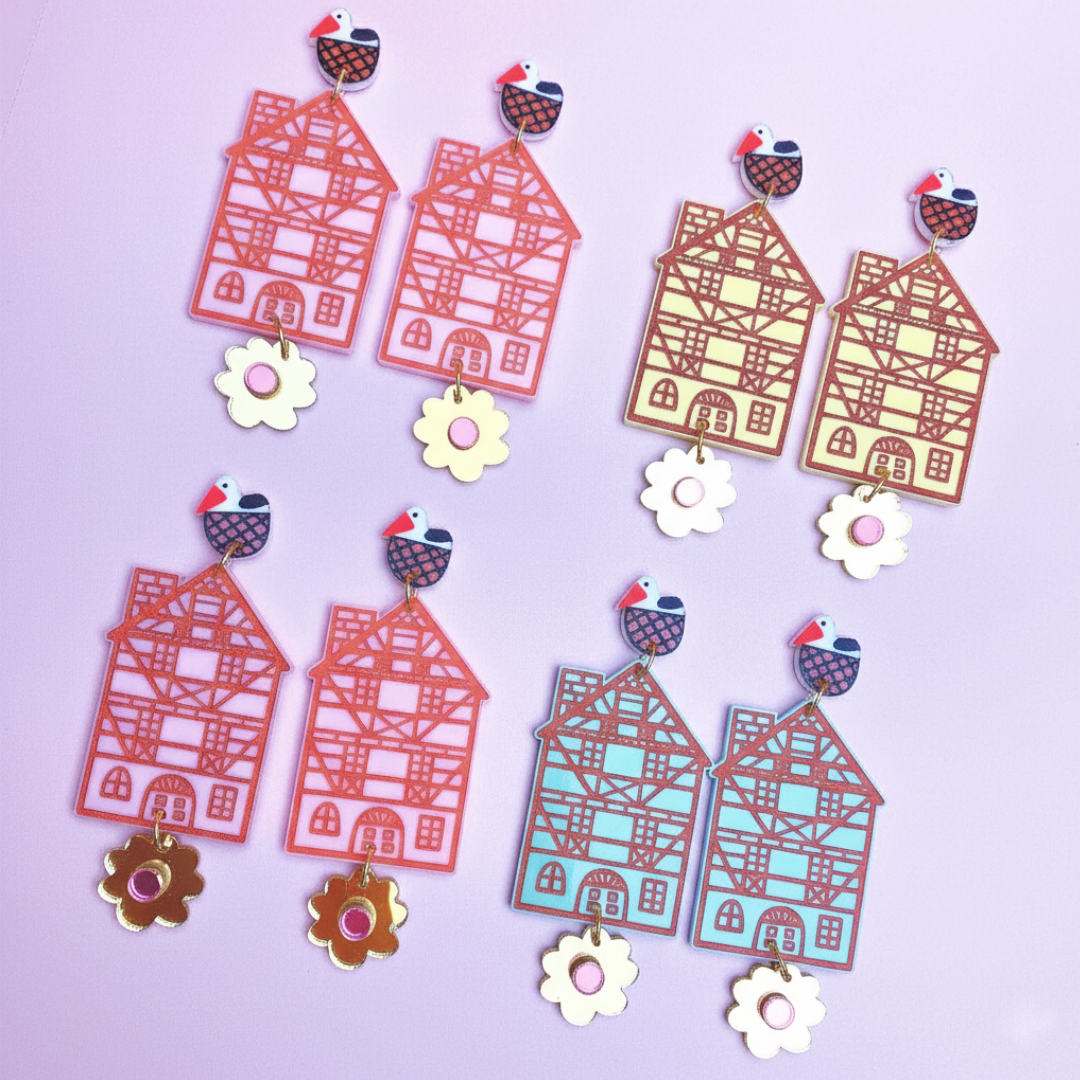 Colmar house earrings Blue