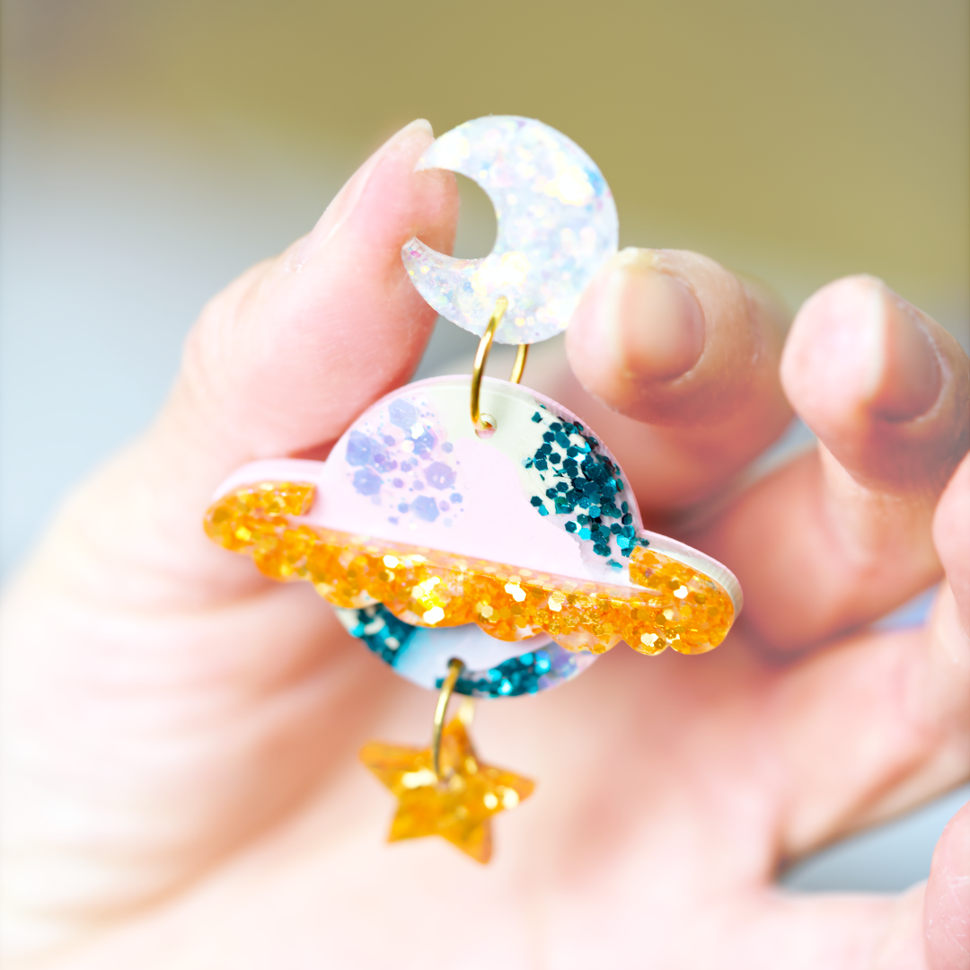 Glitter Galaxy earrings