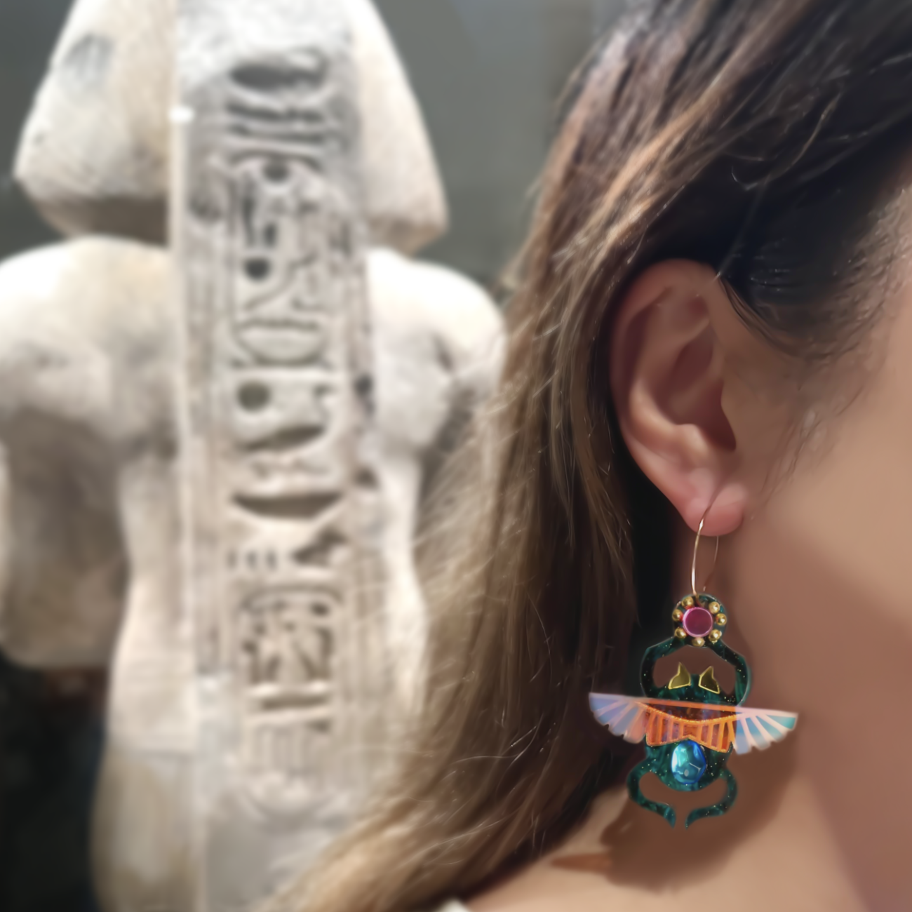 Egyptian Scarab earrings