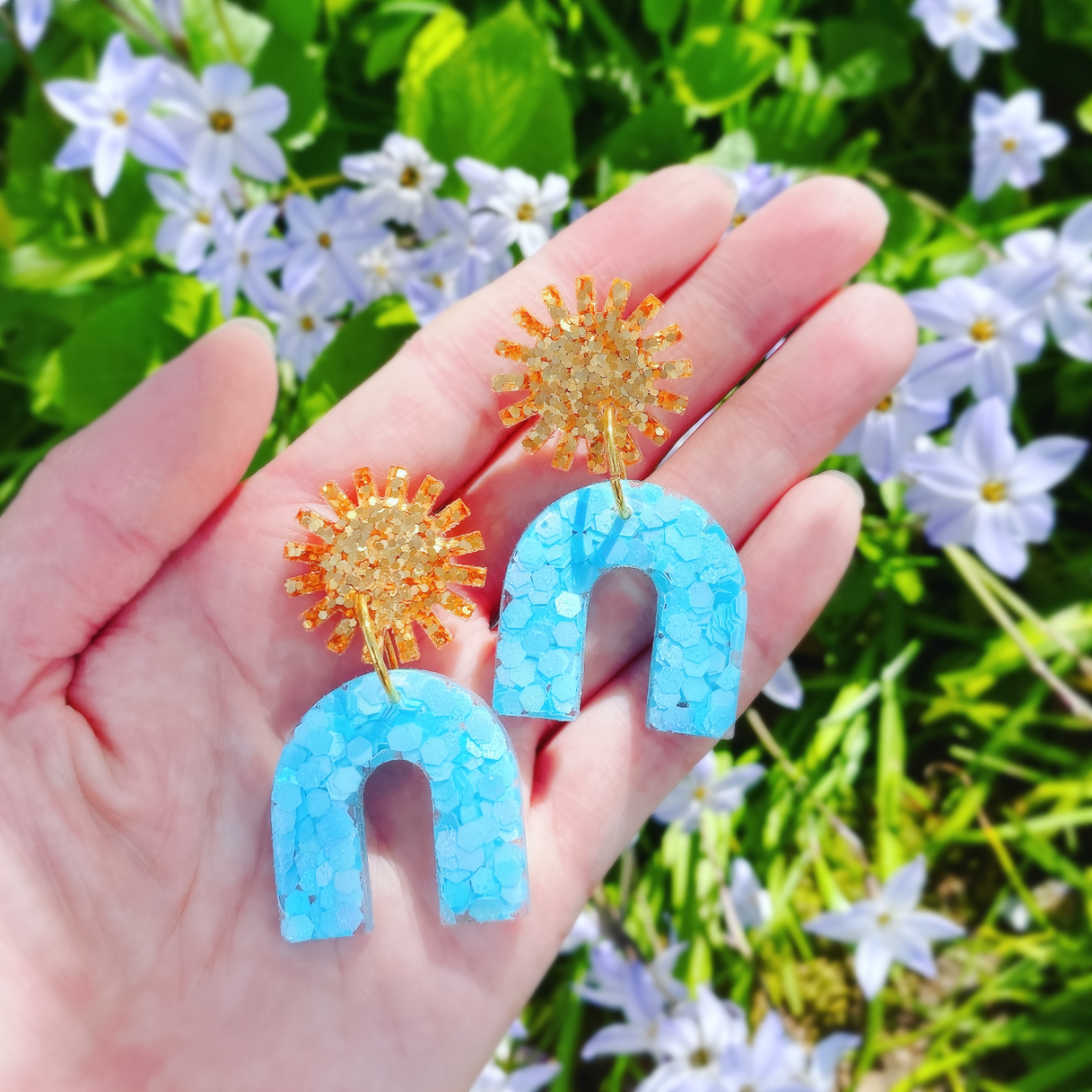 Resin Sunshine magic earrings