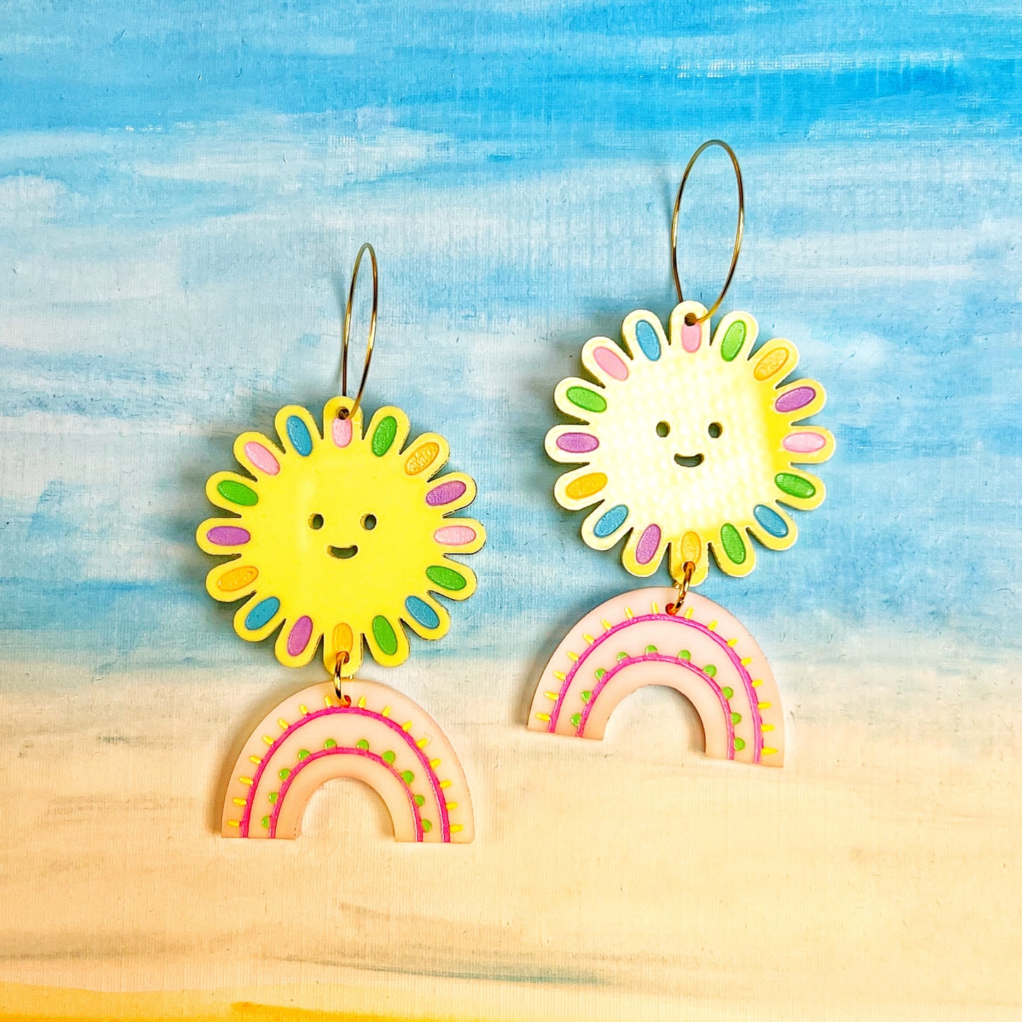 Little sunshine acrylic earrings