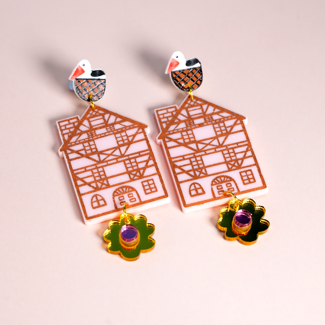 Colmar house earrings Pink