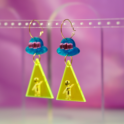 UFO earrings