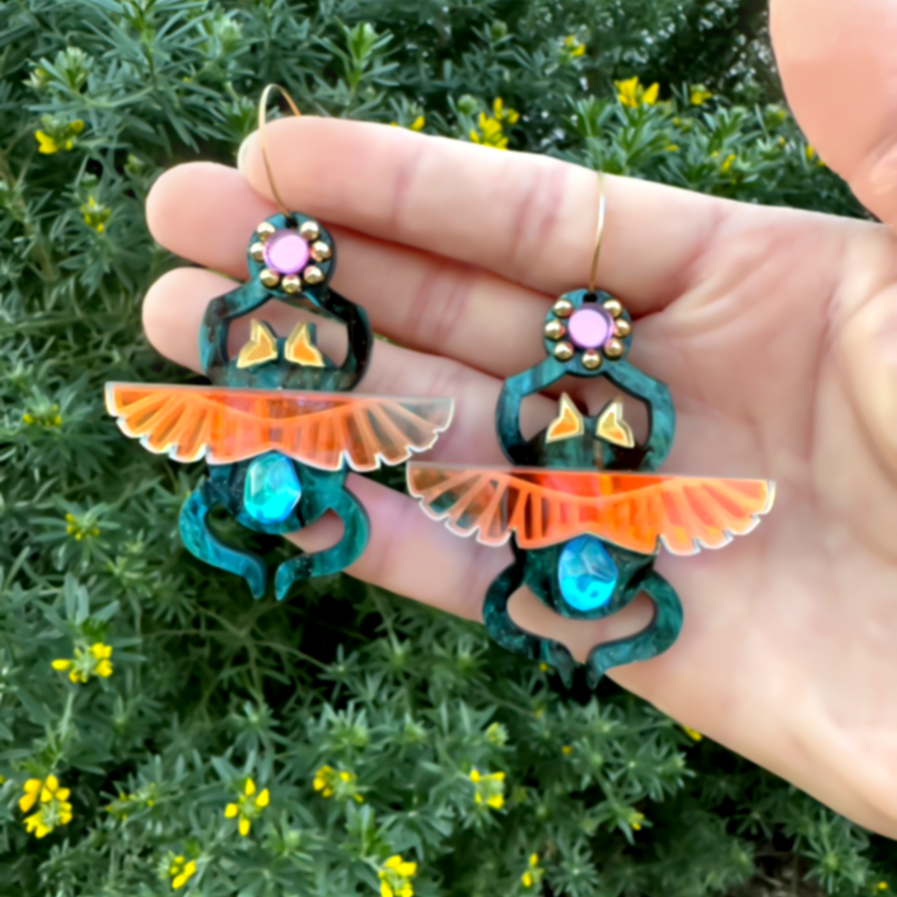 Egyptian Scarab earrings