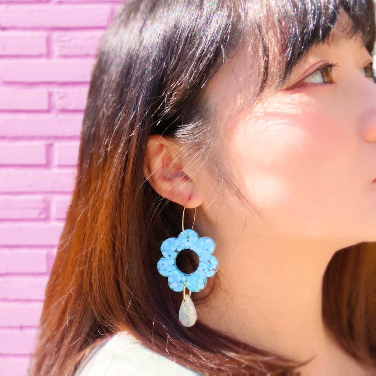 Resin flower earrings melbourne