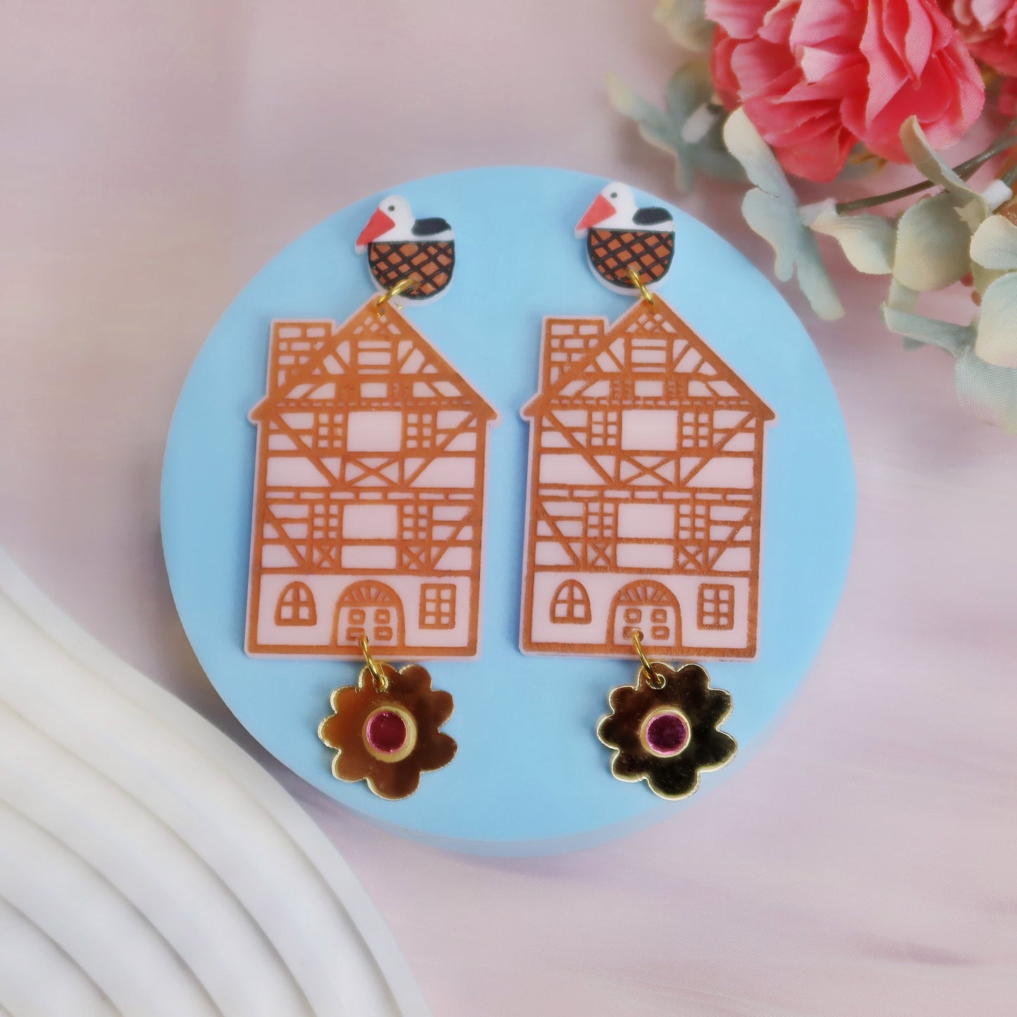 Colmar house earrings Pink