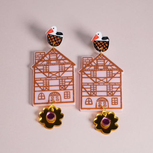 Colmar house earrings Pink