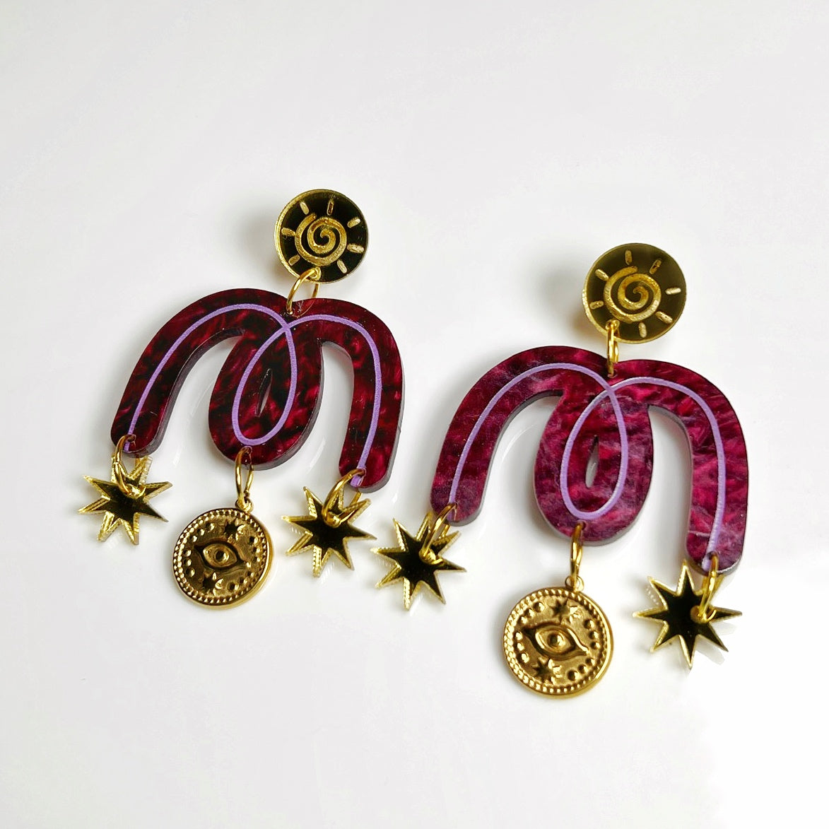 Enchanted Sun and Star earrings