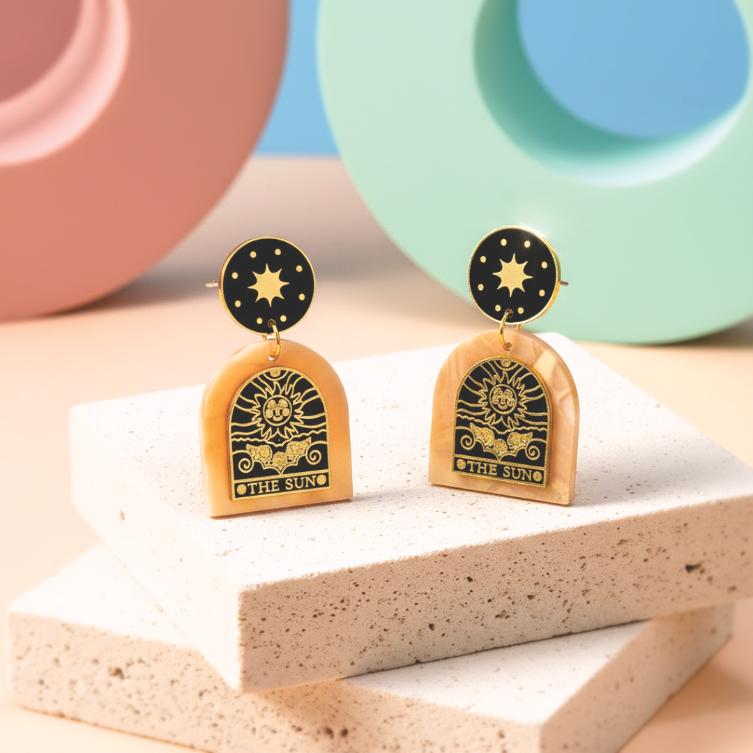 The Sun Tarot earrings