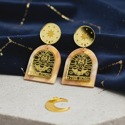 The Sun Tarot earrings