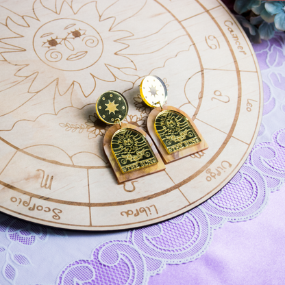 The Sun Tarot earrings