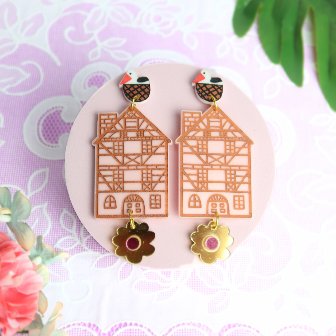 Colmar house earrings Pink