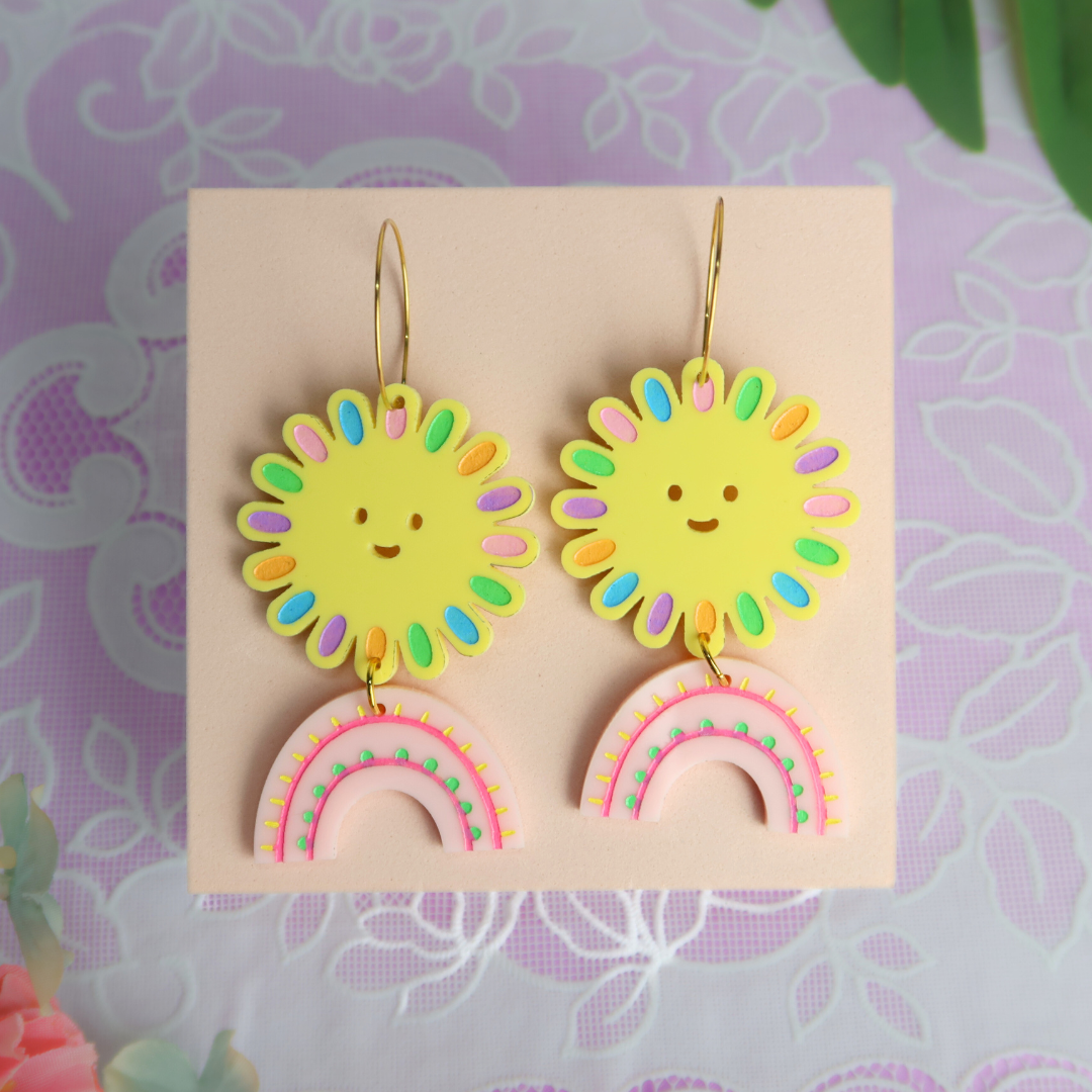 Little sunshine acrylic earrings