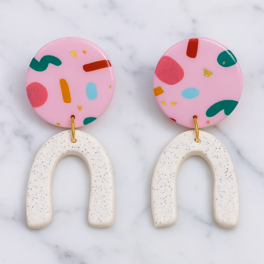 An early colourful polymer clay design by Kuppi & Bear