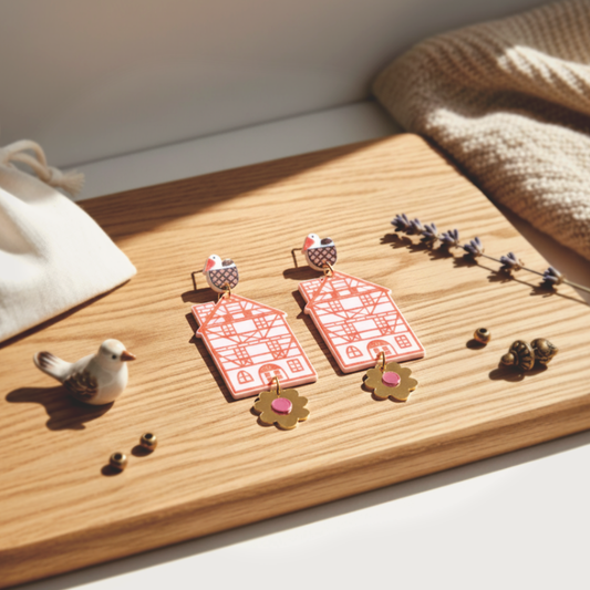 Colmar house earrings Pink