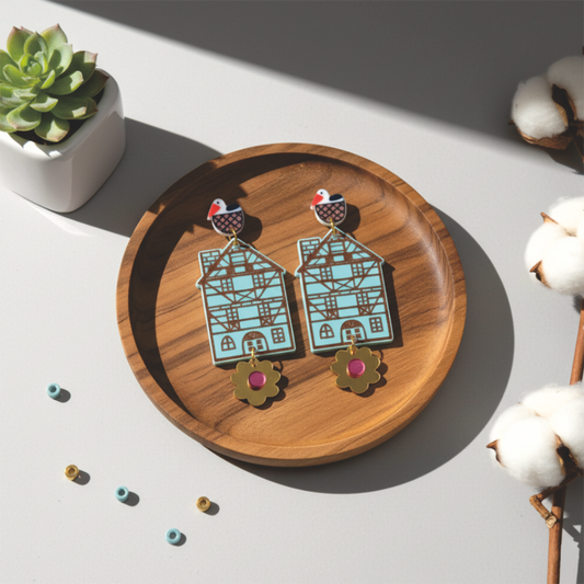Colmar house earrings Blue