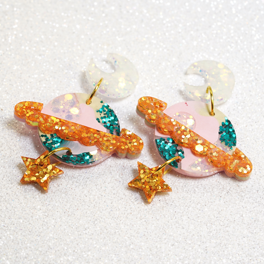Glitter Galaxy earrings