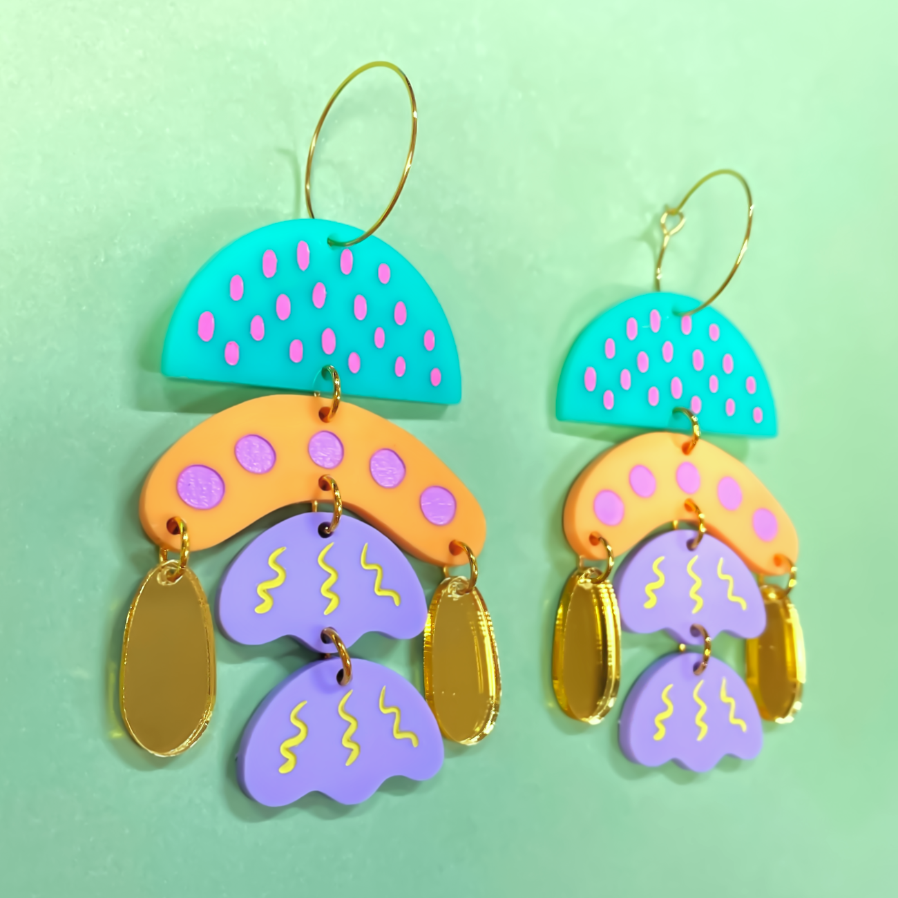 Handcrafted Jellyfish dangle earrings