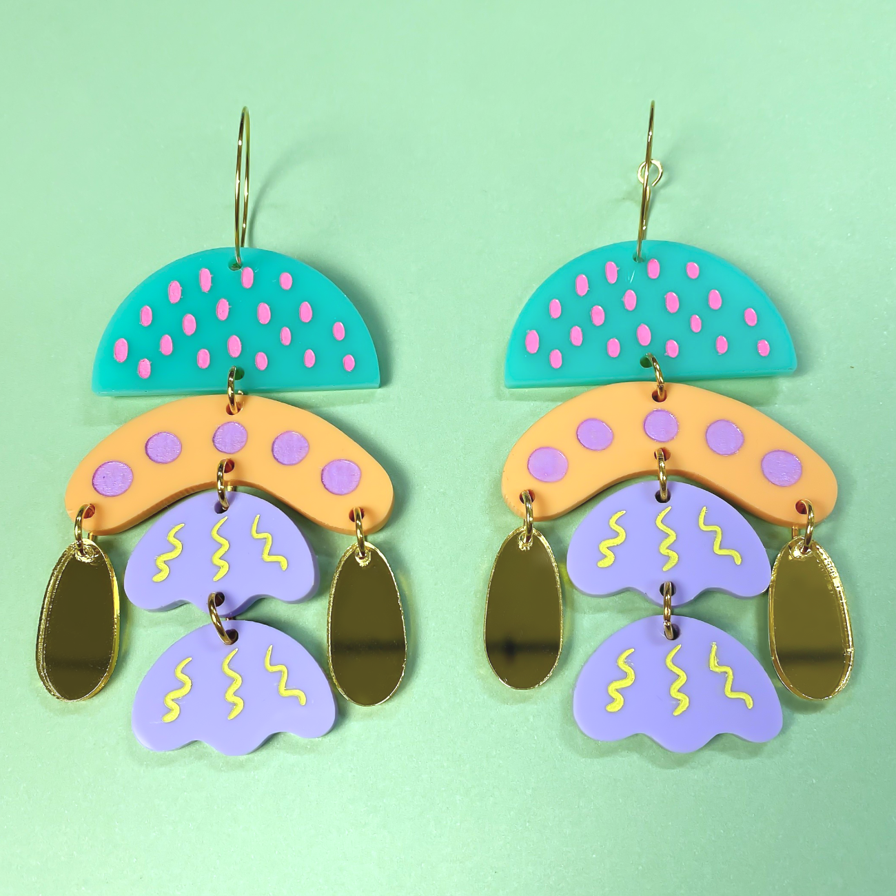 Handcrafted Jellyfish dangle earrings