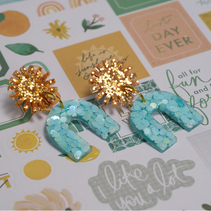 Resin Sunshine magic earrings