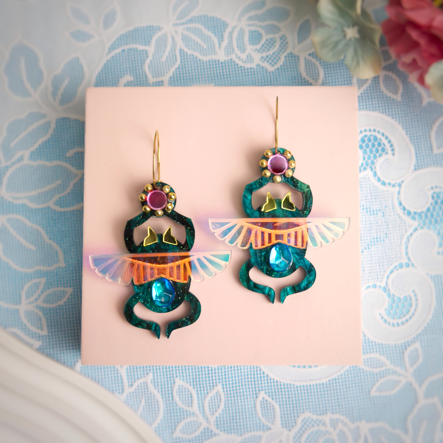 Egyptian scarab earrings - Kuppi and Bear - Melbourne - Australia