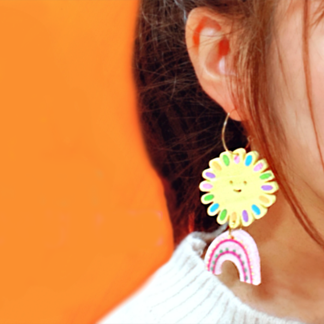 Little sunshine acrylic earrings