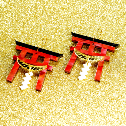 Japanese Torii Gate Earrings