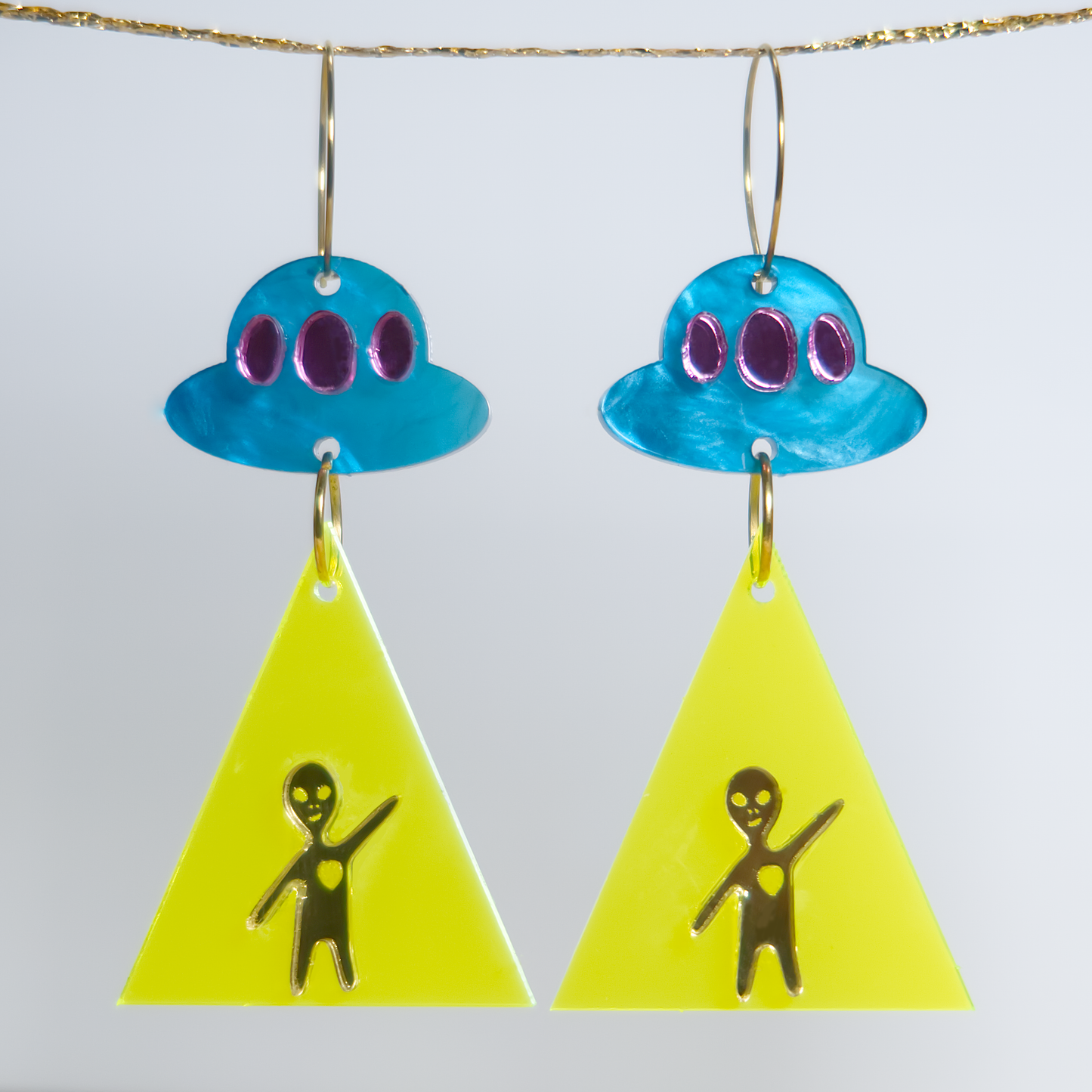 UFO Just landed earrings