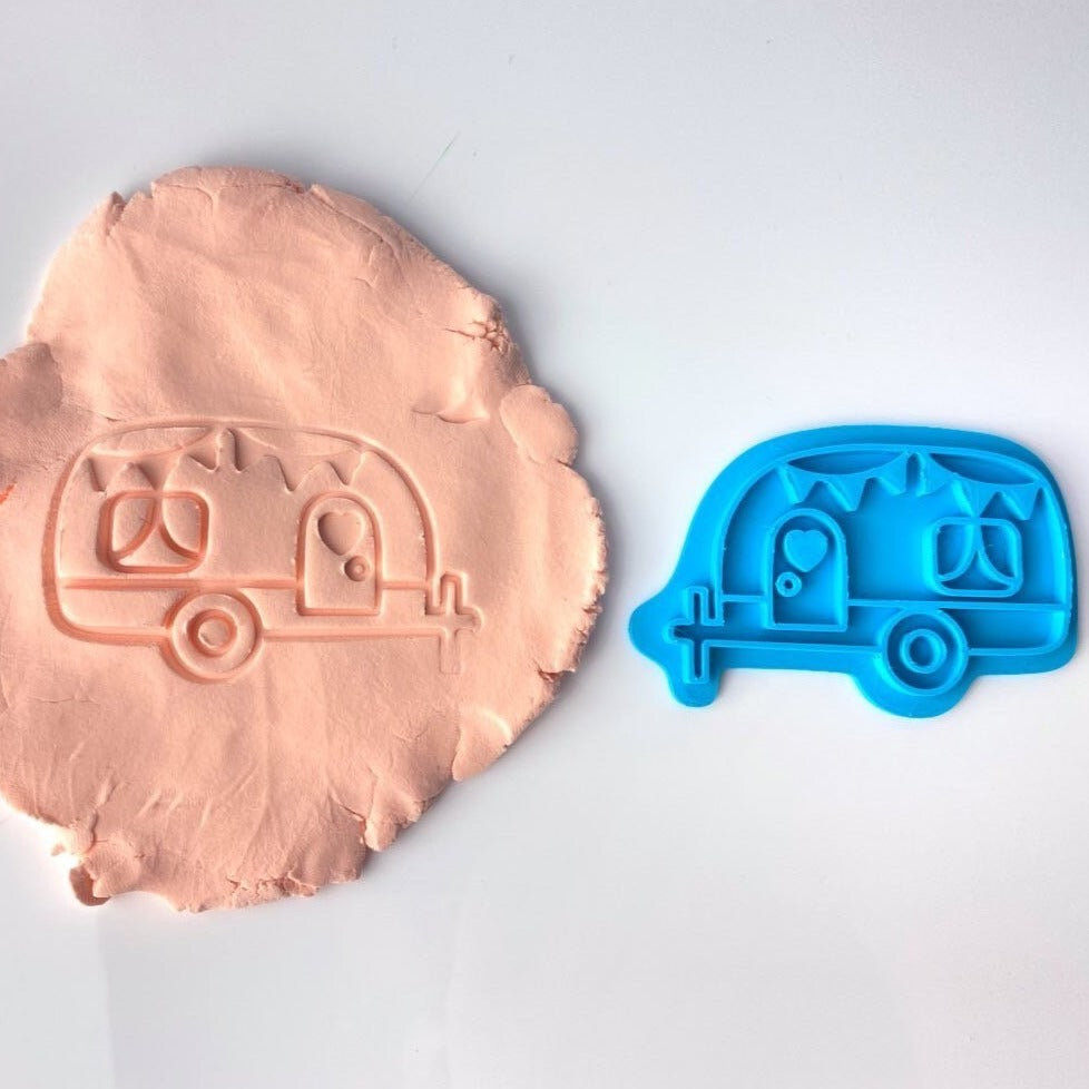 Caravan Camper Cookie Cutter And Stamp - Cookie Cutter 