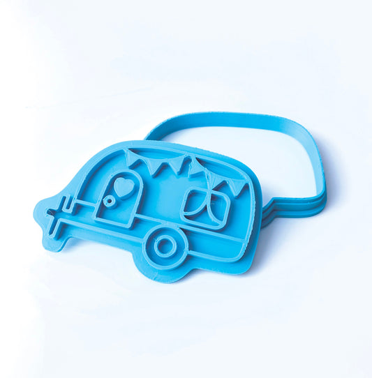 Caravan Camper Cookie Cutter And Stamp - Cookie Cutter 