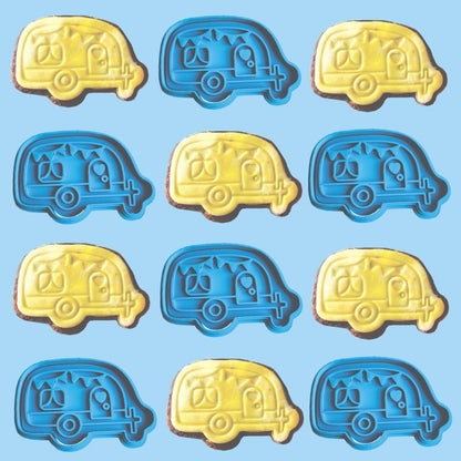 Caravan Camper Cookie Cutter And Stamp - Cookie Cutter 