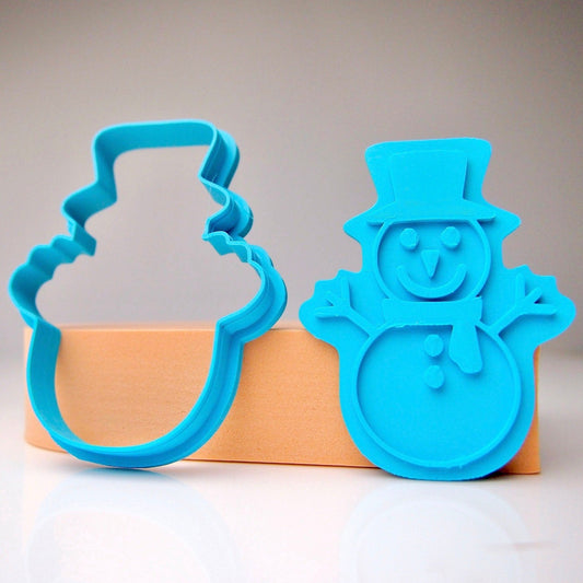 Christmas snowman cookie cutter and stamp