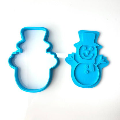 Christmas snowman cookie cutter and stamp